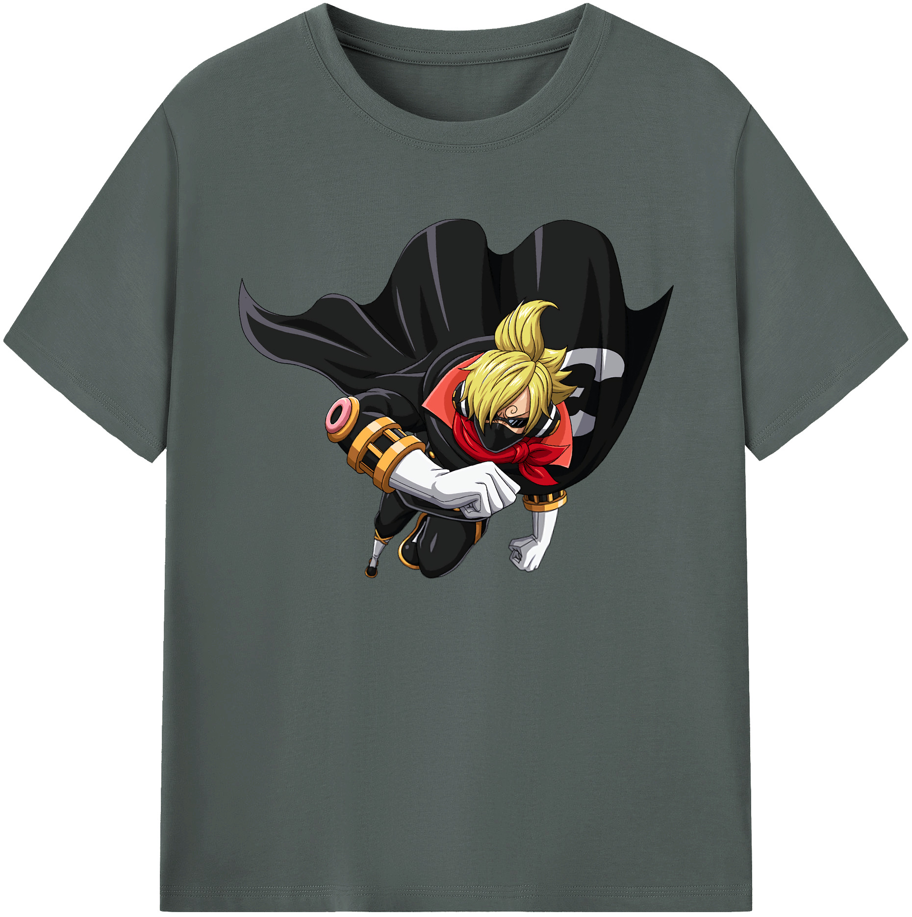（画像用） ワンピース サンジ ONE PIECE Sanji 綿100％ メンズ半袖Tシャツ｜肌触りやわらか＆通気性